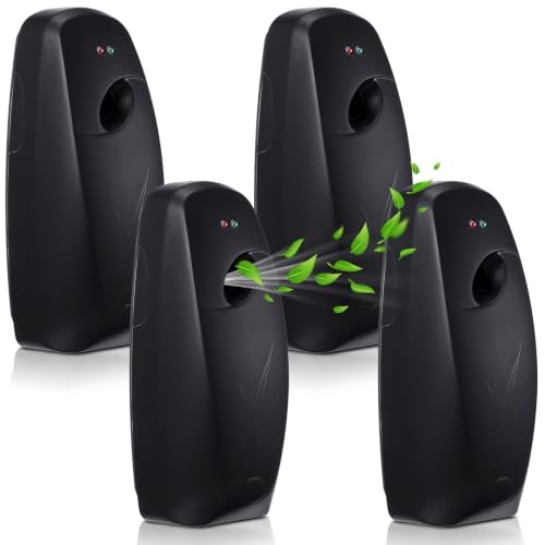 Maxcheck 4 Pcs Automatic Air Freshener Spray Dispenser for Room, Black - color: Black