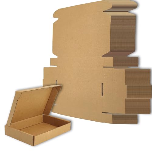 7x5x1 Shipping Boxes Set of 50, Brown Mailer Corrugated Cardboard Box - color: Brown, size: 7"x5"x1"/50-pack