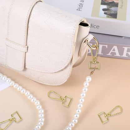 20 Pcs Metal D Ring Swivel Lobster Claw Clasp Snap Hooks Purse Hardware - color: Gold, size: 3/4 Inch