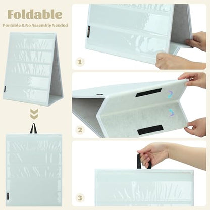 PACMAXI Double-Sided Portable Sticker Display Stand Organizer - color: White