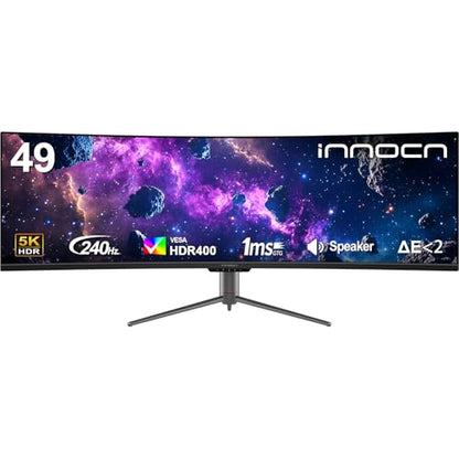 INNOCN 49" Curved DQHD 5120 x 1440P 240Hz 1800R Ultrawide Gaming Monitor - style: DQHD 240Hz