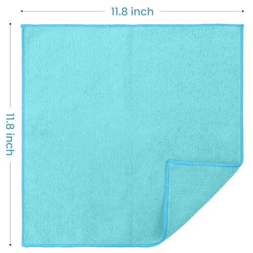 34 Pack Microfiber Cleaning Cloth, 6 Assorted Colors Cleaning Rags for Housekeeping, Colorful Reusable Microfiber Towels for Car, Kitchen, Bathroom and Household Cleaning Supplies, 11.8"X11.8" - color: Assorted - 6 Colors, size: 1 Count (Pack of 34)