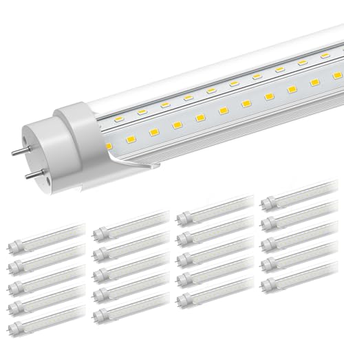 ONLYLUX T8 Led Bulbs 4 Foot 6500K 36W 5400LM 20 Pack
