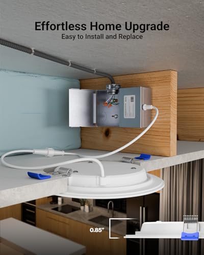 Sunco 12 Pack 6 Inch Canless LED Ultra-Slim Recessed Light, 14W-100W - size: 6" 5K