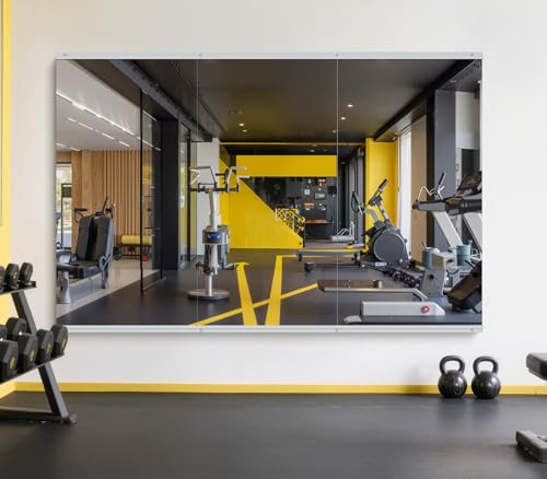 55x28 in Home Gym Mirrors,3-Pack,Frameless,Wall Mounted - size: 55"x28"x3PCS