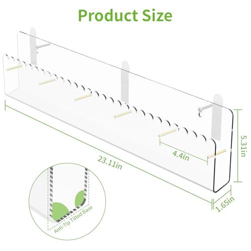 Brochure Holder Wall Mount, 2 Pack Acrylic Modular Flyer with Adjustable Magnetic Golden Bolt, Wavy Lace Pamphlet Display Stand for Organizer Trifold Flyer, Document, Leaflet, 5 Slots - color: 5 Slots