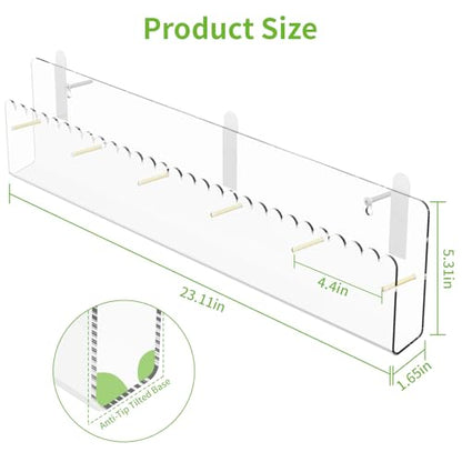 Brochure Holder Wall Mount, 2 Pack Acrylic Modular Flyer with Adjustable Magnetic Golden Bolt, Wavy Lace Pamphlet Display Stand for Organizer Trifold Flyer, Document, Leaflet, 5 Slots - color: 5 Slots