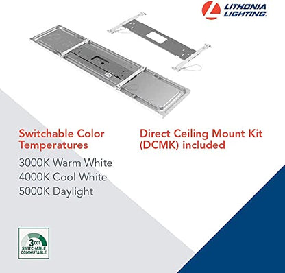Lithonia Lighting 1x4 LED Flat Panel Light, 4000 Lumens, 3500K/4000K/5000K - size: 1 foot x 4 feet, style: 4000 Lumens