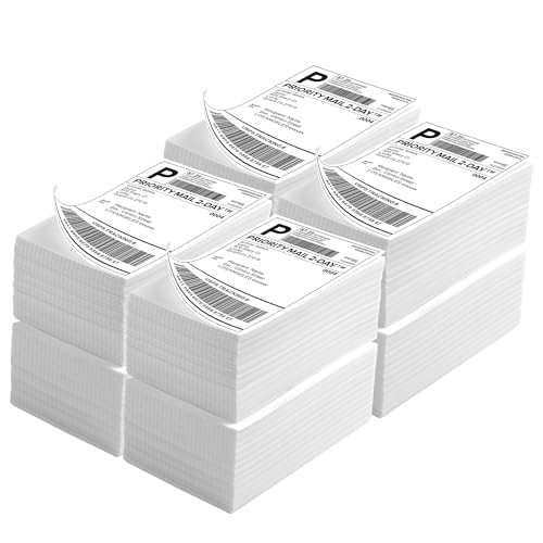 Fanfold 4" x 6" Direct Thermal Labels 4000 Thermal Printer Paper 8 Stacks Shipping Labels - style: 4000 Labels-White