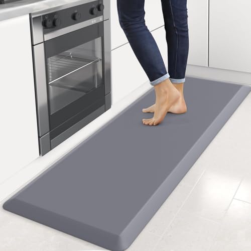 4/5 Inch Thick Kitchen Mats for Floor, StepRite Kitchen Rug for Standing - color: Grey, size: 70"L x 24"W x 0.8"Th