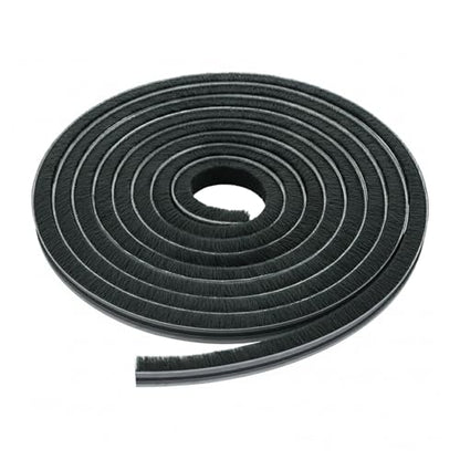 Brixwell Storefront Door Pile Weatherstrip 0.250" Pile Height, 100' Roll, Black Finish - Seal Strip for Draft, Moisture, and Dust Control in Commercial and Residential Use - style: 0.250"