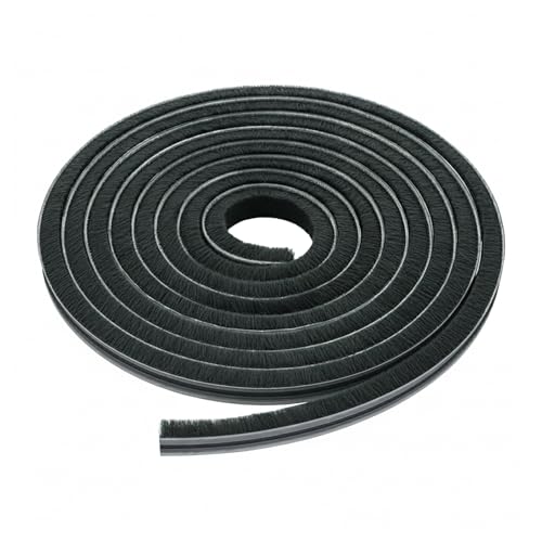 Brixwell Storefront Door Pile Weatherstrip 0.250" Pile Height, 100' Roll, Black Finish - Seal Strip for Draft, Moisture, and Dust Control in Commercial and Residential Use - style: 0.250"