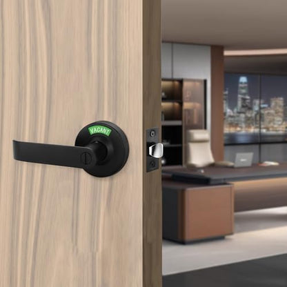 Malimali Vacant Occupied Bathroom Door Handle, Commercial Door Handle Locks - color: Matte Black