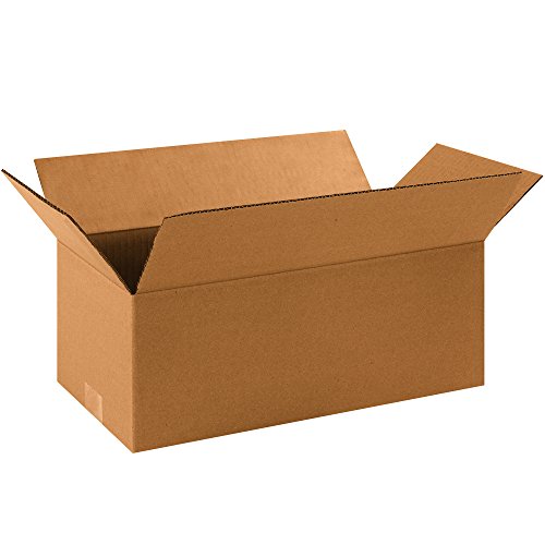 PARTNERS BRAND 16 x 8 x 6 Corrugated Cardboard Boxes, Long 16"L x 8"W x 6"H, Pack of 25 | Shipping, Packaging, Moving, Storage Box for Home or Business, Strong Wholesale Bulk Boxes