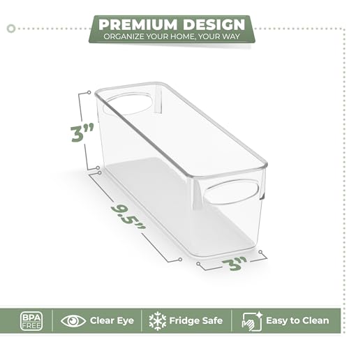 Sorbus Fridge Organizers and Storage, Clear Bins (Small, 10 Pack) - size: Small, style: 10 Pack