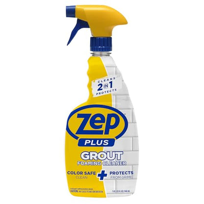 Zep Grout Cleaner and Brightener - ZU104632 - Deep Cleaning Formula Plus Grout Foaming Cleaner - R54212-2-in-1 benefits Deep Clean plus Everyday Clean & Protect
