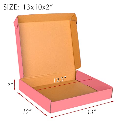 Pink Cardboard Corrugated Boxes - 13x10x2, 30 Pack - Shipping & Mailing Boxes - color: Pink, size: 13 x 10 x 2