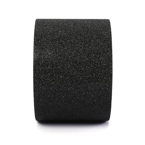 Black Anti Slip Tape 4in x 20ft, 80 Grit Waterproof Non Skid Grip Tape Roll for Ramps, Decks, Boat Decks, Warehouse Floors, Garages, Indoor & Outdoor Use - size: 4'' x 20 FT