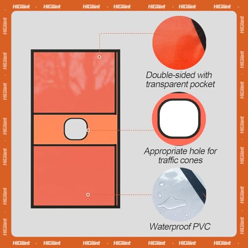 HiGiant 6 Pack Traffic Cone Sleeves, No Parking