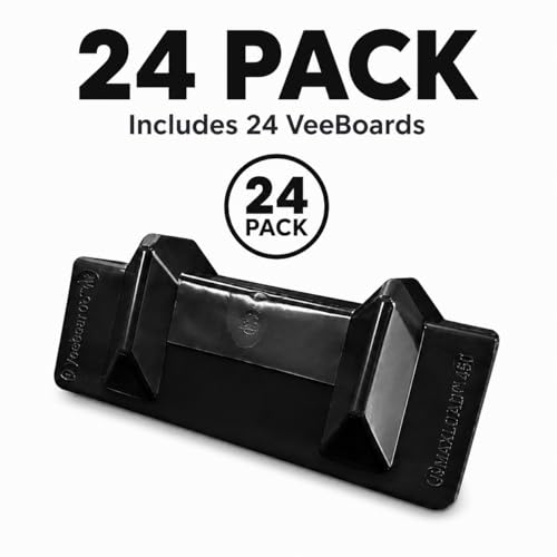 Edge Protectors Flatbed – Corner Protectors for Cargo Loads with Ratchet Strap Channel, Heavy Duty Plastic V Boards, Pallet Edge Protectors Made in USA (24 Pack, Black, 4" x 11" x 4") - color: Black, size: 4" x 11" x 4"