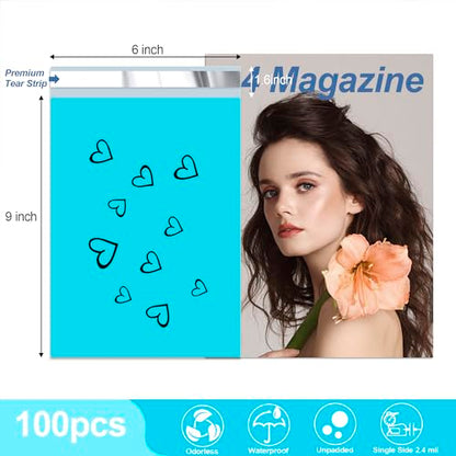 JinRuiKJ Thank You Poly Mailers 6x9 Inch, 100 PCS, Blue - color: Blue, size: 6*9inch 100pcs