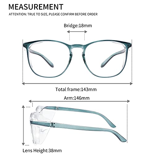 Alsenor Safety Glasses Anti Fog Goggles Protective Eyewear Blue Light Blocking Anti Dust UV Protection Glasses For Men Women (2 Pack (New Blue + Black)) - color: 2 Pack (New Blue + Black)