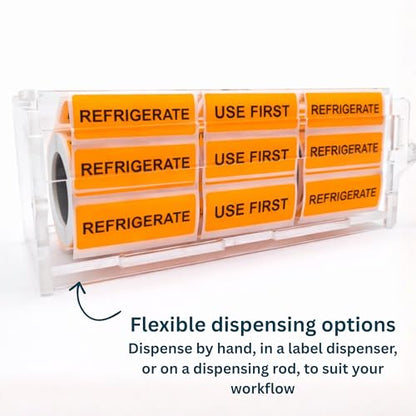 Priority Stickers, 500/Roll, Fluoro Orange Courier Labels, 70mm x 25mm, Medical Courier Supplies, Priority Mail Stickers - style: PRIORITY