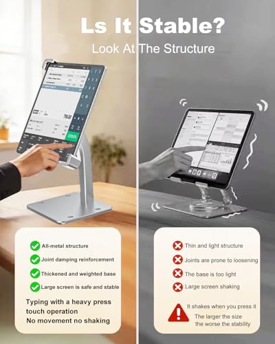 9-14" Anti-Theft Tablet Kiosk Countertop Stand, Secure Desk Stand
