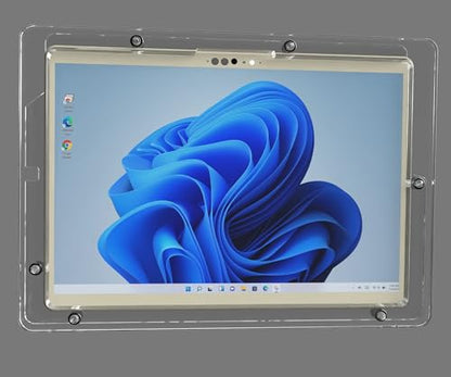 Security Anti-Theft Acrylic VESA Enclosure for Dell 10" 11" 12" Tablet with Free Wall Mount Kit (Clear, Latitude 2-in-1 7285) - color: Clear, size: Latitude 2-in-1 7285