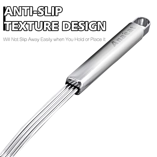 Anaeat Stainless Steel Spider Strainer Skimmer - Solid Kitchen Strainer Ladle with Long Handle for Cooking and Frying, Reinforced Double Coil Slotted Spoons for Pasta, Noodle, Spaghetti (7 Inch) - color: 7" Double Coil Skimmer