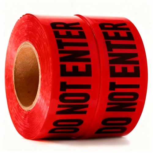 Halloween Decoration Danger Do Not Enter Tape 2 Pack, 3 in x 1000 ft - size: 2 Pack, style: Danger Do Not Enter