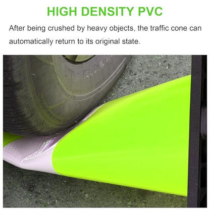 OrangeStar 18" Heavy Duty Traffic Cones 8-Pack Green Safety Cones - color: Green, size: 18in