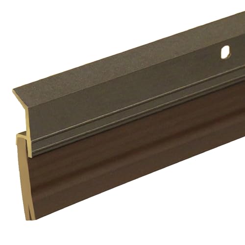 Randall Manufacturing V-63-BR All-Season Door Sweep, Heavy Duty Aluminum, Ideal for Residential & Commercial Use, Easy Installation with Heavy Rubber Seal, Ensure Comfort and Security (3 FT, Brown) - color: Brown, size: 3 Feet