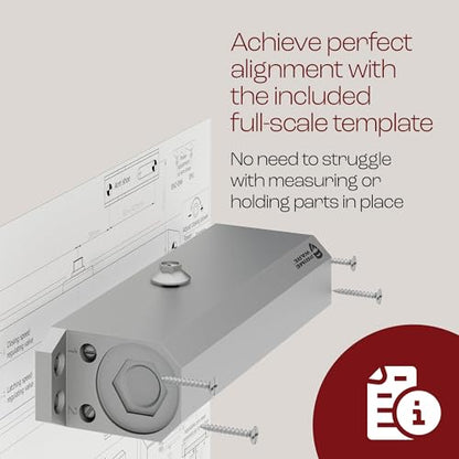 PrimeWare DC-600 Adjustable Automatic Door Closers for Home | Soft Close, No Slam | Residential and Commercial Door Closer | Level 1-6 | for Doors Weighing 30-300 lbs | Hydraulic Door Spring - Nickel - size: Level 1-6, style: Nickel