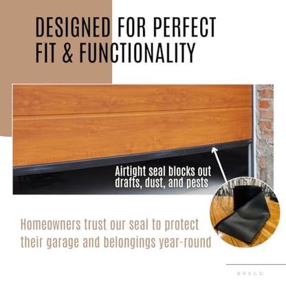 Garage Door Bottom Seal 10 Ft, 5/16 in T-End Rubber Weatherstrip Insulation - size: 10 FT