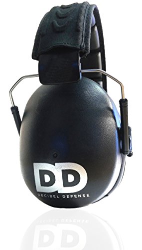 DECIBEL DEFENSE Ear Protection, 37 dB NRR Ear Muffs (BLACK) - color: Black, size: Regular