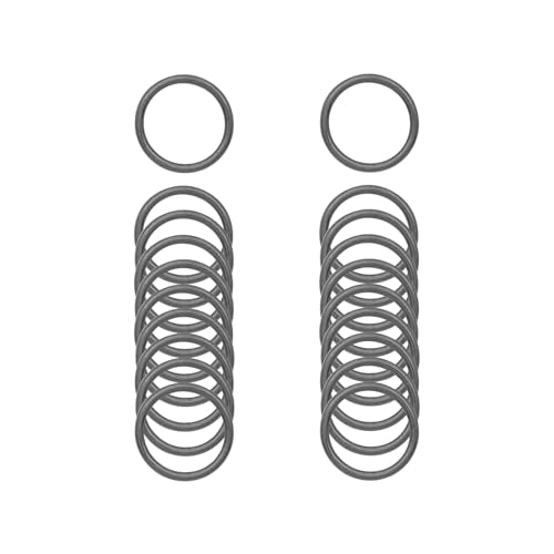 40pcs 4 Sizes O Rings Welded Strong Metal Heavy Duty Round Ring for Pet Collars Buckle Belts Strap Webbing Sewing - color: 1"(25mm) Gun Black 20pcs