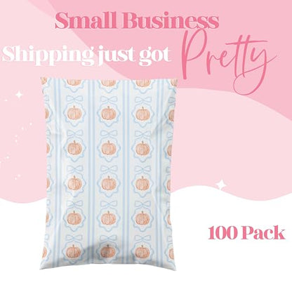 Pretty Package Store Poly Mailers 6x9, Blue Pumpkin, 100 Pack - color: Blue Pumpkins, size: 6x9
