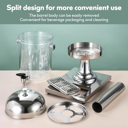 4.4Gallon Beverage Dispenser, Stainless Steel Drink Dispensers for Parties - size: 4.4Gallons