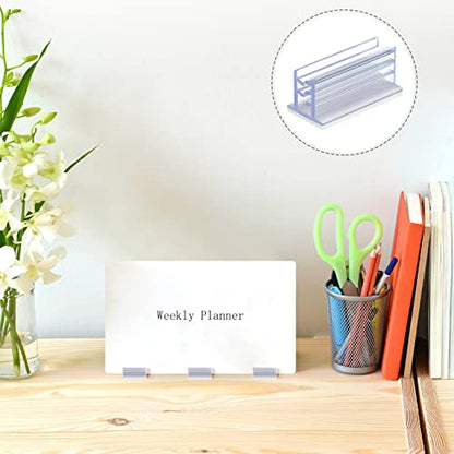 200 Pcs Self Adhesive Sneeze Guard Holder Acrylic Panels Name Tag