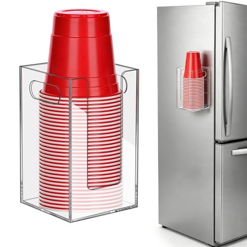 Cup Dispenser, Wall Mount Cup Holder Fits Cups Up to 18 oz - color: Large