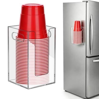 Cup Dispenser, Wall Mount Cup Holder Fits Cups Up to 14 oz - color: Medium