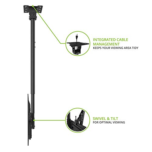 Kanto CM600 TV Ceiling Mount for 37-70 - style: Indoor - For 37" to 70" TVs - Black