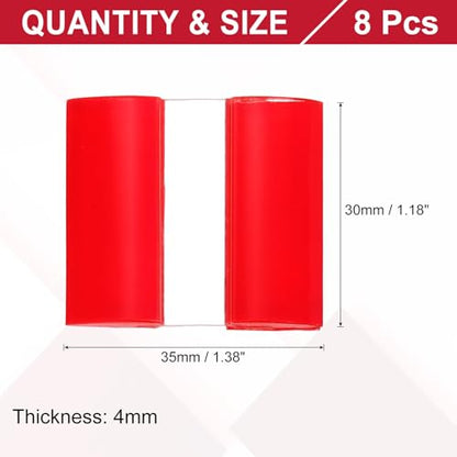 uxcell 8pcs Acrylic Flexible Hinges 30x35mm Invisible Living Hinge 360° - size: 30x35mm