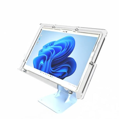 Anti-Theft Acrylic Case with 360 Rotate 180 Swivel Metal Desktop Stand for MS Surface Tablet (Clear, Surface Pro 8/9/10/11) - color: Clear, size: Surface Pro 8/9/10/11