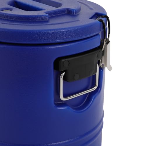 15L/3.96 Gal Insulated Soup Carrier, Stainless Steel Insulated Soup Container Bucket Hot & Cold Thermal Bucket with Lid Commercial Food Warmer for Parties Picnics Cafes Restaurants - color: Blue, size: 15L/3.96 Gal