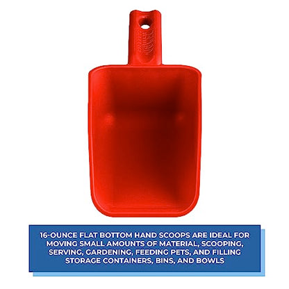 Vikan Remco 63004 Color-Coded Plastic Hand Scoop - BPA-Free Food-Safe Kitchen Utensils, Restaurant and Food Service Supplies, 16 oz, Red - color: Red, size: 16 ounces
