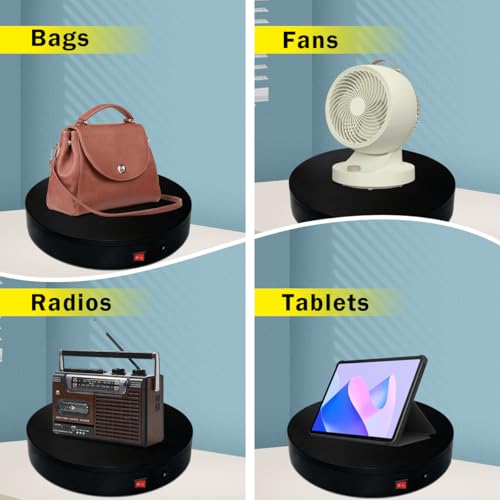 15.8In Remote Motorized Electric Turntable Rotating Display Stand Rotating Platform Photography Turntable motorized lazy susan base giratoria para for Photography,3D Scanner,(Load Range:132~400lbs) - size: 15.8inch/Black/400Lbs Load