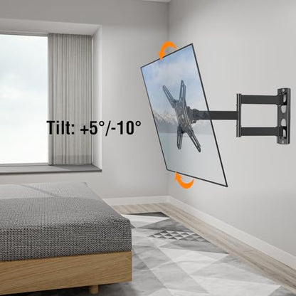 ELIVED Full Motion TV Wall Mount, 14-42" TV Monitor, VESA 200x200, 44 Lbs - size: 3 Arms: 14.8"