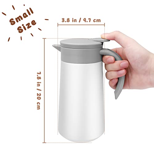 GearRoot 28oz Small Coffee Carafe Insulated Coffee Pot, White - color: White